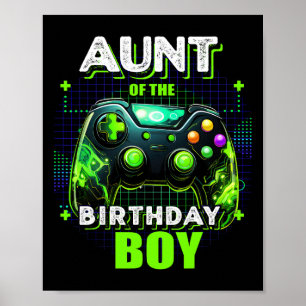 Van De Jarige Jongen Matching Familie Videogame Pa Poster