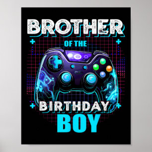 Van De Jarige Jongen Matching Familie Videogame Pa Poster