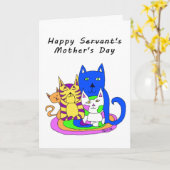 Van de Kaart van het Moederdag van Katten (Gele Bloem)