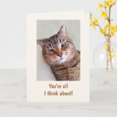 "Van de kat"-dag Kaart (Gele Bloem)