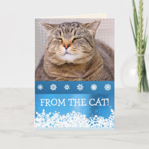 VAN DE KAT Miauwende Kerstmis op maat Feestdagen Kaart