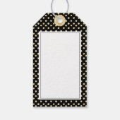 Van de kerstman | Elegant Classy Zwart & Goud Kers Cadeaulabel (Achterkant)