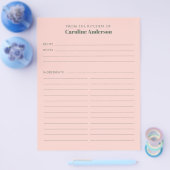 Van de Keuken moderne roze groene Recipe Douane Flyer (Enkel)