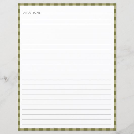 Van de keuken | Olijfgroen speldenrecept (Achterkant)