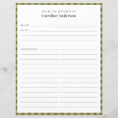 Van de keuken | Olijfgroen speldenrecept (Voorkant)