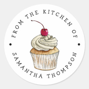 Van de keuken van   Aangepast Cupcake Ronde Sticker