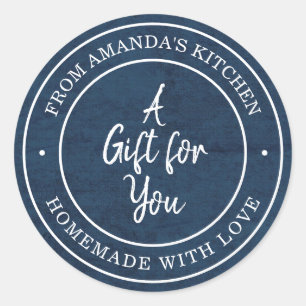 Van de Keuken van Blauw Ronde Sticker