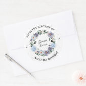 Van de keuken van Floral Wreath Ronde Sticker (Envelop)