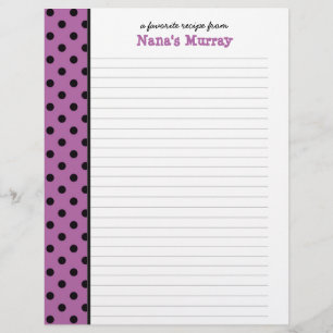 Van de Keuken van Nana Polka Dot Recipe Page