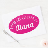 Van de keuken van ovale sticker (Envelop)