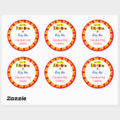 Van de keuken van Retro Starburst Editable Ronde Sticker (Vel)