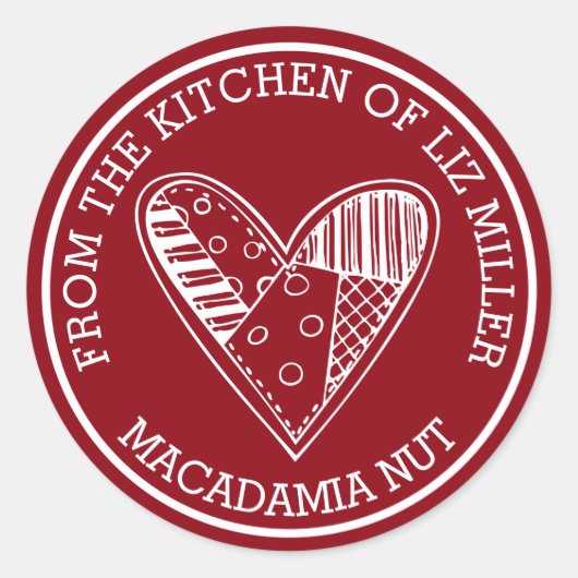 Van de keuken van ronde sticker (Voorkant)