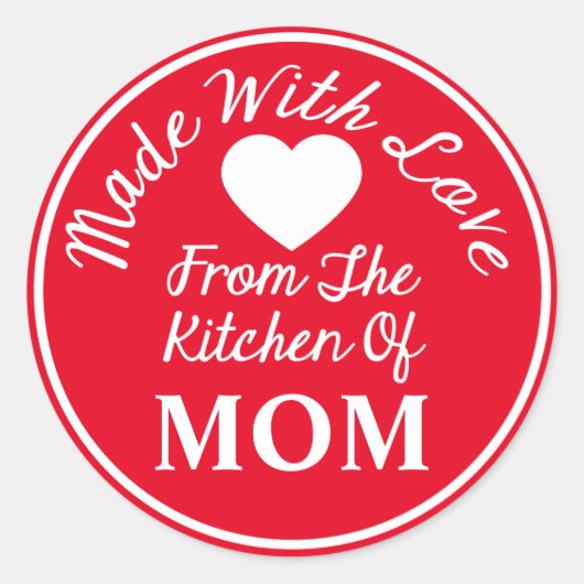 Van de keuken van ronde sticker (Voorkant)