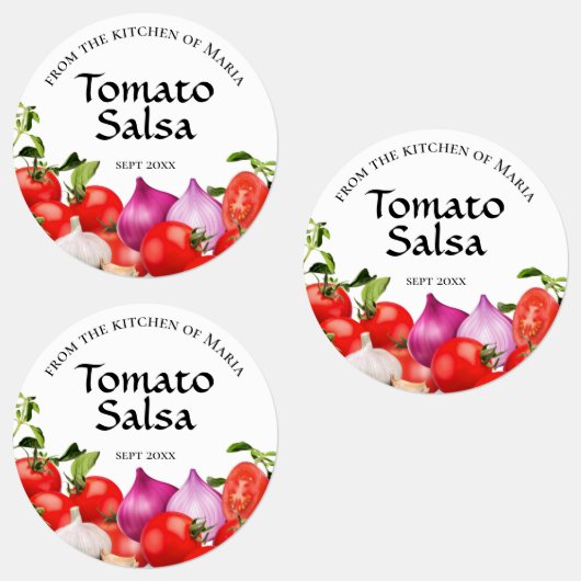 Van de keuken van | Tomato Salsa Homemade Labels (Groep)