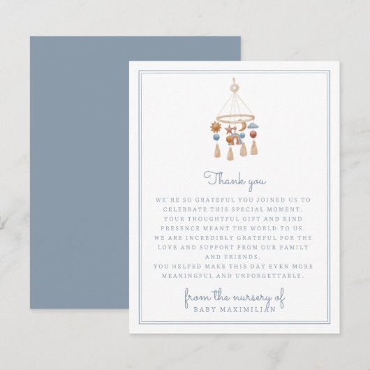 Van de kwekerij van, waterverf mobiel kaart (Voorkant / Achterkant)