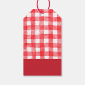 Van de markt boeren rood 2 moderne bruidsdouche cadeaulabel (Achterkant)