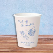 Van de Markt Tekening Bruidsdouche Handgetekend Papieren Bekers