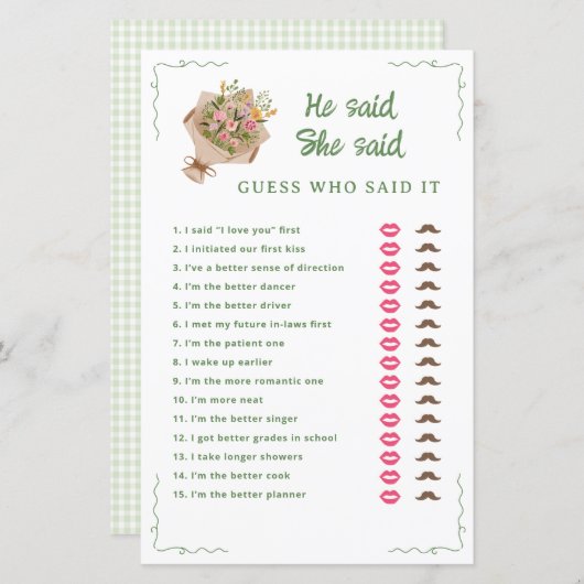 Van de markt zei hij dat ze Vrijgezellenfeest spel (Voorkant / Achterkant)