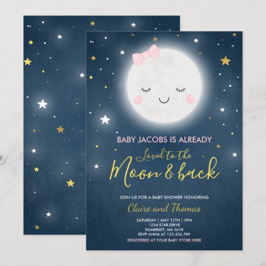 Van de motor en de Achteruitnodiging van het Baby  Kaart (Voorkant / Achterkant)