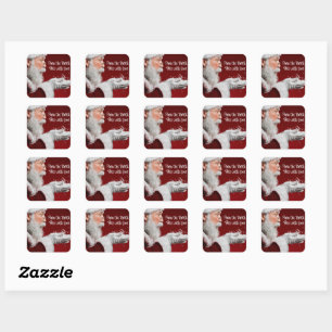 Van de Noordpool met liefde - Santa Claus Square Vierkante Sticker