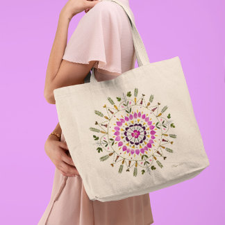 Van de Originele Geperste Bloem Kunst door S. Frig Grote Tote Bag