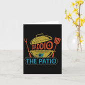 Van de patio vintage bbq grill barbecue vaderdag kaart (Gele Bloem)
