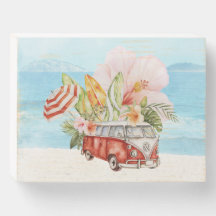 Van de plage et Coque d'affichage en bois Ocean