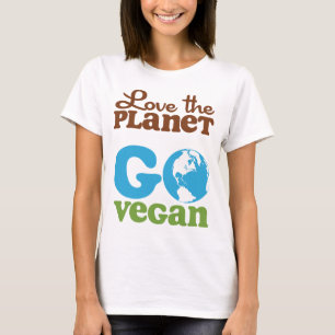 Van de planeet gaan Vegan houden T-shirt