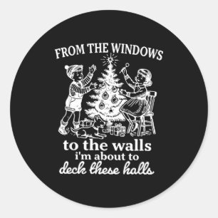 Van de ramen naar de muren ga ik deze hal decorere ronde sticker