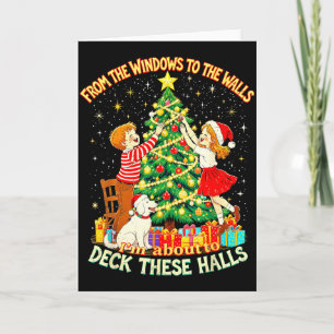 Van de ramen naar muren dek deze gangen Kerstmis Kaart