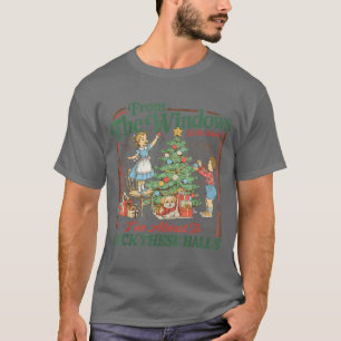 van de ramen naar muren Ik ben dol op deze kerstza T-shirt