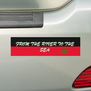 Van de rivier naar het Zee Bumpersticker