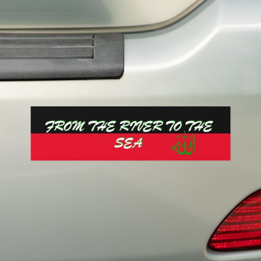Van de rivier naar het Zee Bumpersticker (Op auto)
