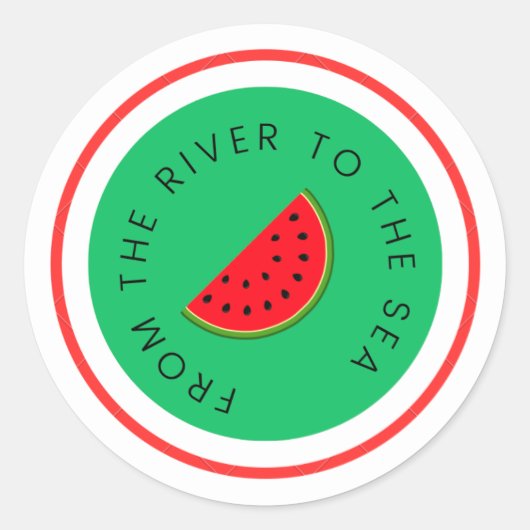 Van de rivier naar het Zee Ronde Sticker (Voorkant)