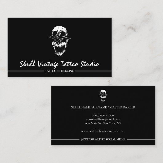 van de schedel Abstract Horror skeletkop Visitekaartje (Voorkant / Achterkant)