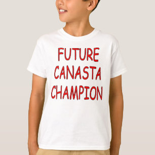 Van de "toekomstige Kampioen van de Canasta" het T-shirt