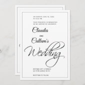 Van de uitnodiging voor het hartshuwelijk (Voorkant / Achterkant)