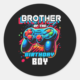 van de verjaardag jongen matching familie video ga ronde sticker