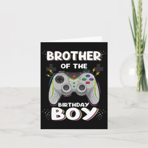Van De Verjaardag Jongen Matching Video Gamer Game Kaart
