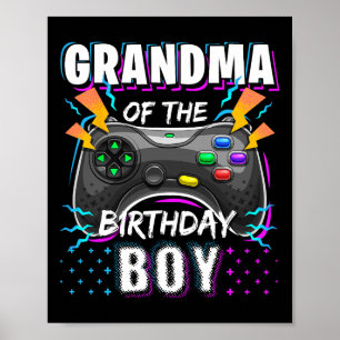 van de verjaardag jongen matching videospel verjaa poster