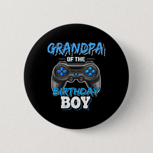 van de verjaardag jongen matching videospel verjaa ronde button 5,7 cm
