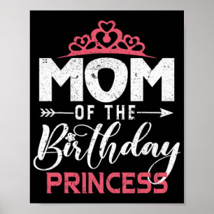 Van de verjaardag prinses meisje grappige gelukkig poster