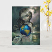 Van de "wereld" het Wenskaart Kaart (Gele Bloem)