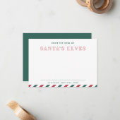 Van de Werkvloer van de Kabouters van de Kerstman  Notitiekaartje (Voorkant / Achterkant in situ)