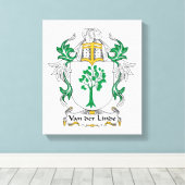 Van der Linde Family Crest Canvas Afdruk (Insitu (Houten vloer))