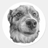 Van dichtbij & loyaal ronde sticker (Voorkant)