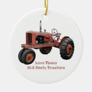 Van die oude riusttractoren keramisch ornament