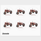 Van die oude riusttractoren ronde sticker (Vel)