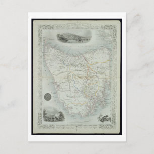Van Diemens eiland of Tasmanie, uit een reeks van Briefkaart