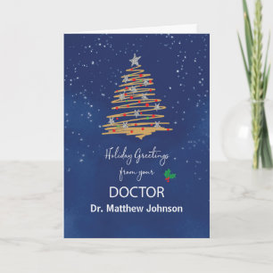 Van Doctor Christmas Tree  naam Kaart